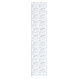 Caminho De Mesa Pequeno Toile De Jouy Safari Blue Baby Shower Table Runner
