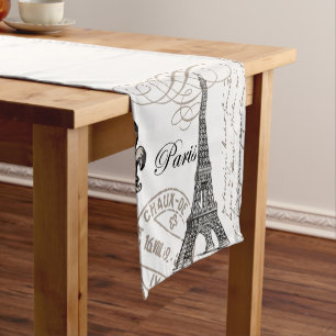 Caminho De Mesa Pequeno torre Eiffel moderna do vintage
