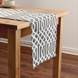 Caminho De Mesa Pequeno Trellis de Cinza de carvão