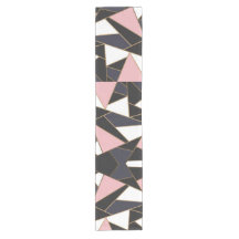 Triângulos Abstratos Rosa Preto Branco