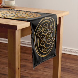 Caminho De Mesa Pequeno Triple Celtic Knot Swirl Mandala Mesa Runner