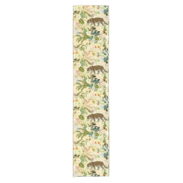 Caminho De Mesa Pequeno Tropical da Selva de Flor Moderna Vintage