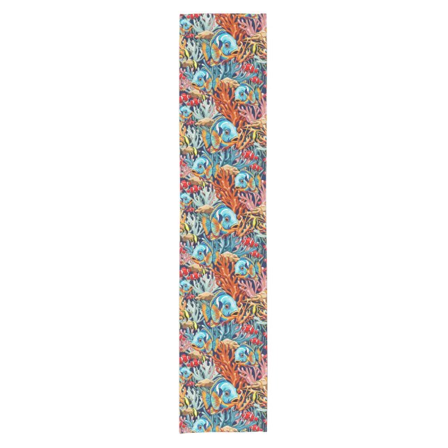 Caminho De Mesa Pequeno Tropical Fish Colorful Summer Vibes (Frente)
