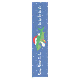 Caminho De Mesa Pequeno Tubarão do Papai Noel do Natal Personalizar 14 x 7