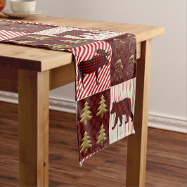 Caminho De Mesa Pequeno Urso de Xadrez de Buffalo de Quilinação de Natal