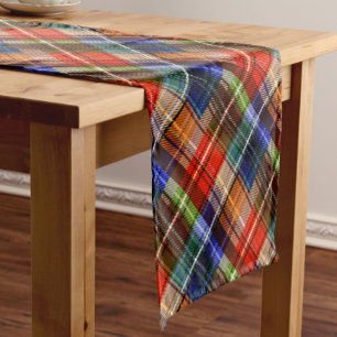 Caminho De Mesa Pequeno Vermelho Azul Verde Amarelo Xadrez Tartan Desenho