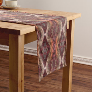 Caminho De Mesa Pequeno Vermelho Marrom Escuro Coral Rosa Laranja Marrom A