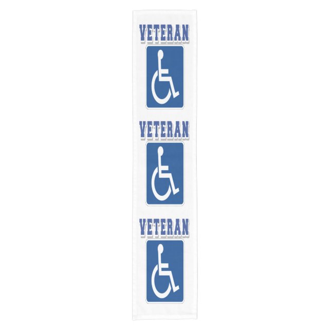 Caminho De Mesa Pequeno Veterano deficiente (Frente)