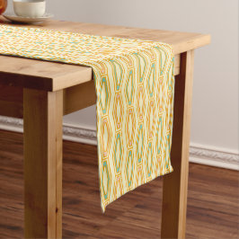 Caminho De Mesa Pequeno Vibrant geometric pattern with hexagonal shapes 