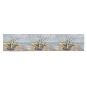 Caminho De Mesa Pequeno Vincent van Gogh - Barcos de Pesca na Praia