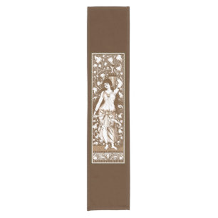 Caminho De Mesa Pequeno Vintage art nouveau mulher com urna
