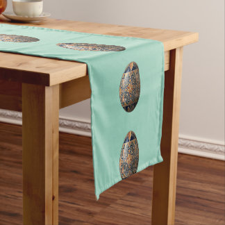 Caminho De Mesa Pequeno Vintage Pysanka Easter Egg Pattern Folk Art Cotton