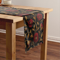 Vintage William Morris Floral Vermelho Dourado Pap