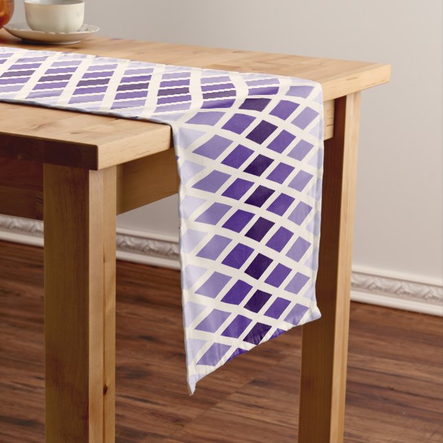 Caminho De Mesa Pequeno Violet Diamond Ombre (No Local)