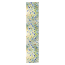 Caminho De Mesa Pequeno Watercolor Blue Floral Cornflower Alemanha |
