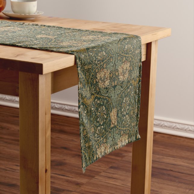 Caminho De Mesa Pequeno William Morris: Mesa de Honeysuckle verde (No Local)