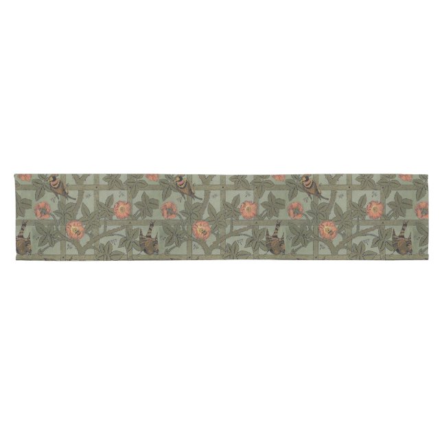 Caminho De Mesa Pequeno William Morris Trellis Wallpaper Art (Horizontal)
