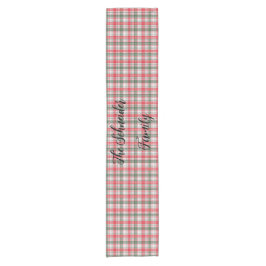 Caminho De Mesa Pequeno Xadrez Clássico de Inverno Vermelho, Verde, Branco