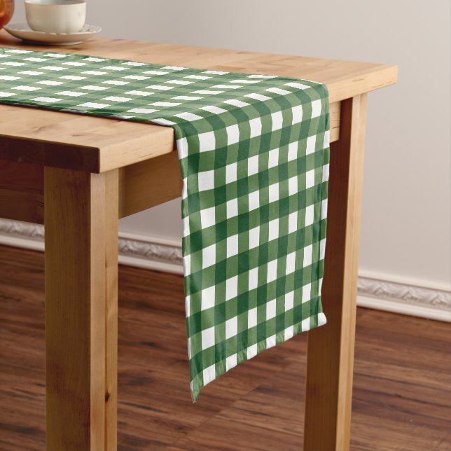 Caminho De Mesa Pequeno Xadrez de Monograma Gingham (No Local)