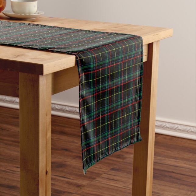Caminho De Mesa Pequeno Xadrez de Natal Black Tartan Runner (No Local)