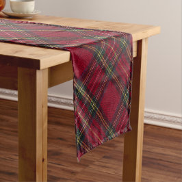 Caminho De Mesa Pequeno Xadrez de Natal Vermelho e Verde Escuro