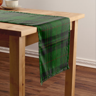 Caminho De Mesa Pequeno Xadrez Escocês Verde Floresta Vermelho Amarelo