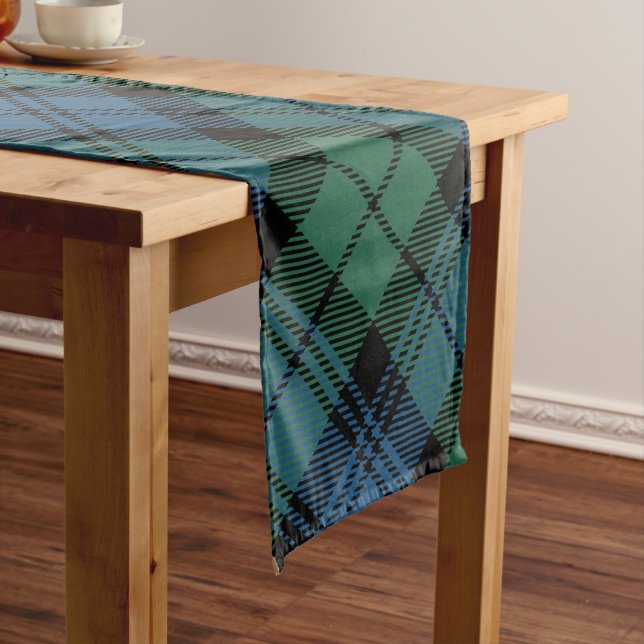 Caminho De Mesa Pequeno Xadrez Green Rustic Holiday Campbell Tartan (No Local)