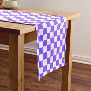 Caminho De Mesa Pequeno Xadrez roxo visual clássico