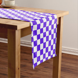 Caminho De Mesa Pequeno Xadrez roxo visual clássico 