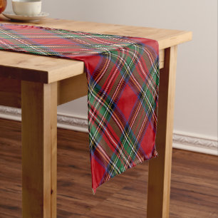 Caminho De Mesa Pequeno Xadrez Russo Vermelho Verde Verificar Tartan