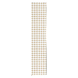 Caminho De Mesa Pequeno Xadrez Rustic Neutral Beige Gingham Buffalo