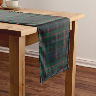 Caminho De Mesa Pequeno Xadrez Tartan Verde marinho