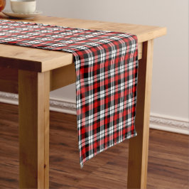 Caminho De Mesa Pequeno Xadrez Vermelho Branco Preto Búfalo Padrão Plaid