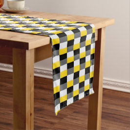 Caminho De Mesa Pequeno Yellow, Black and Gray Color Combination