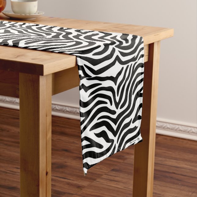 Caminho De Mesa Pequeno Zebra Mesa Runner (No Local)