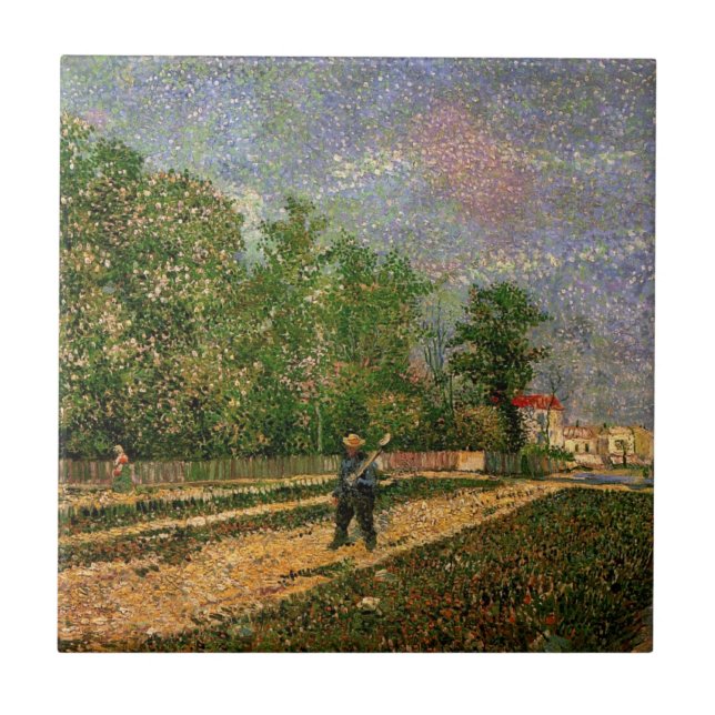Caminho de Paris com Camponês de Vincent van Gogh (Frente)