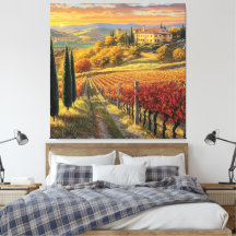 Caminho do ouro - Canvas Premium da Toscana