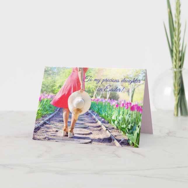 CAMINHO FLORAL - CARTÃO DE PÁSCOA PARA FILHA (Frente)