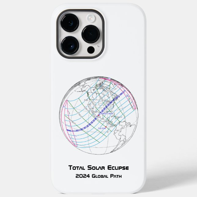 Caminho Global do Eclipse Solar 2024 (Verso)