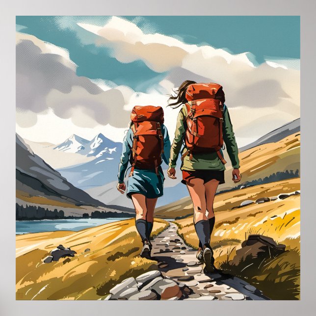 Caminho na Impressão das Terras Altas da Escócia (Frente)