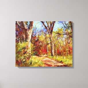 Caminho na Impressão de Canvas de Arte da Florest