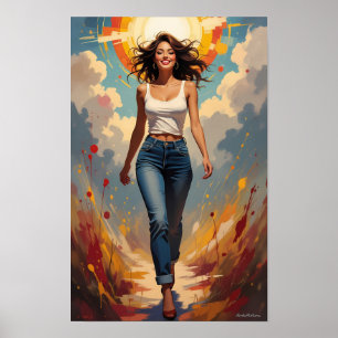 Caminho Radiante de Confiança Alegre Poster