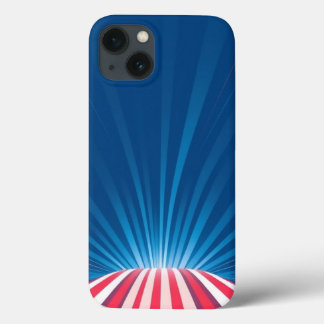 Caminho vermelho e branco com cinzas azuis móveis