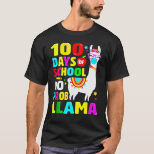 Camisa 100 Dias De Escola Sem Probllama Rosto De L