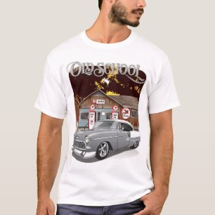 Camisa 1955 Chevy Bel Air Silver Gray Old School