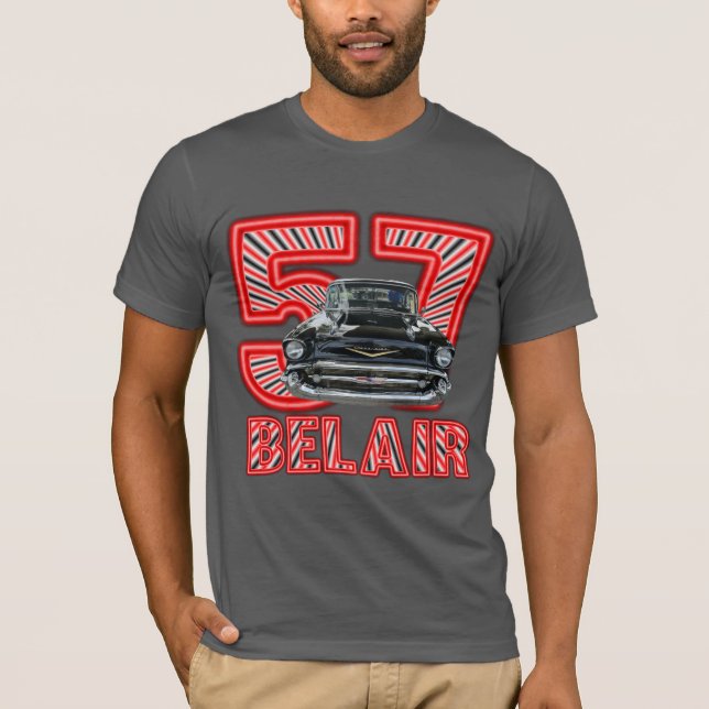 Camisa 1957 do Chevy Belair dos homens (Frente)