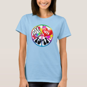 Camisa 1971 do amor da paz