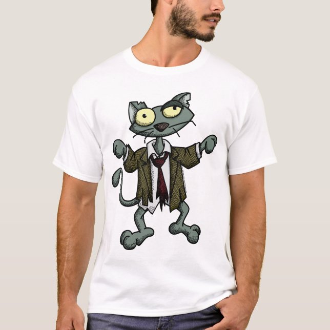 Camisa 1 do zombi 1 do gatinho (Frente)