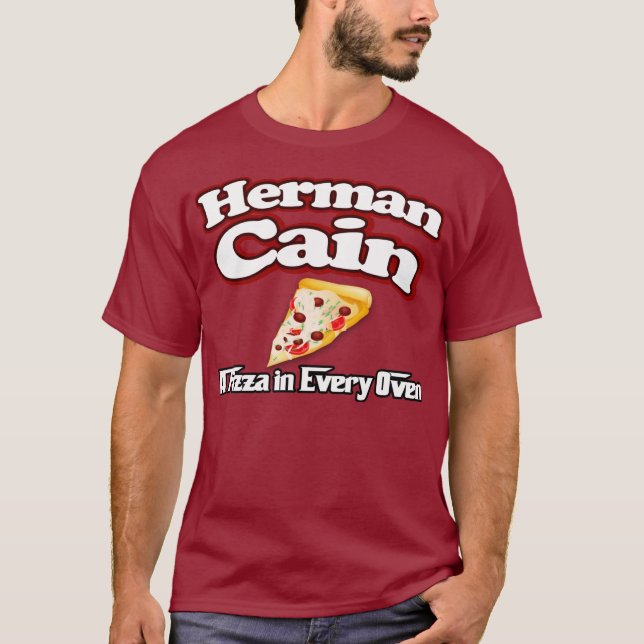 Camisa 2012 da pizza de Herman Cain (Frente)