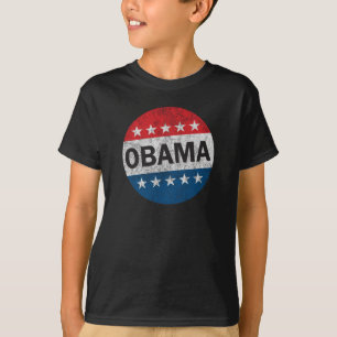 Camisa 2012 do botão do vintage do Re-Elect Barac